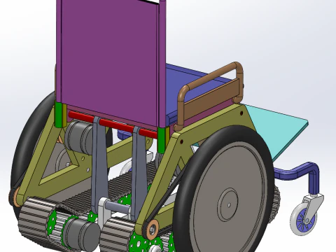 Crawler stair climbing wheelchair 3D Model