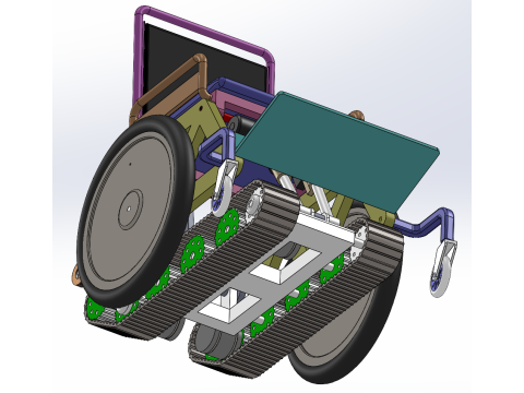 क्रॉलर सीढ़ी चढ़ने वाली व्हीलचेयर 3D मॉडल