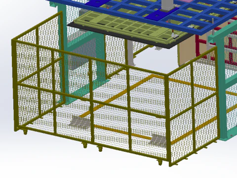 Large foaming gland workstation 3D Model