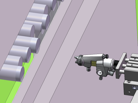 钢厂棒材端面激光打标站 3D 模型