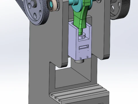 Jednokolumnowa prasa wykrawająca 10T Model 3D