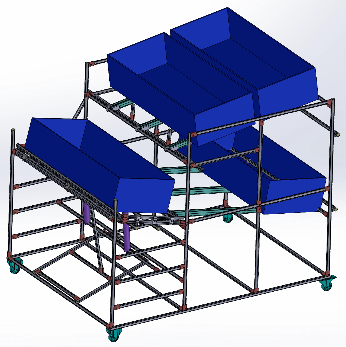 Design of reversible material rack 3D Model .c4d .max .obj .3ds .fbx .stl .blend