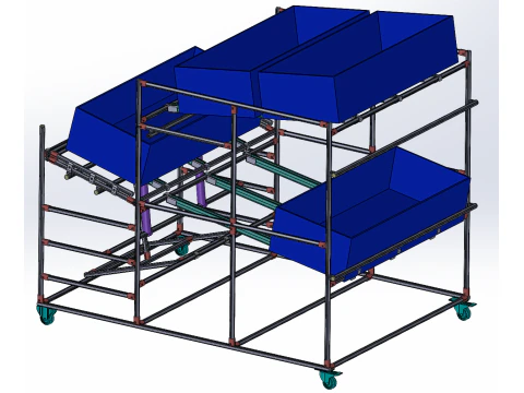 Design of reversible material rack 3D Model