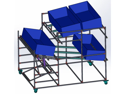 Design of reversible material rack 3D Model
