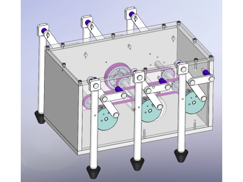 Chodzący robot czworoboczny SolidWorks edytowalny Model 3D