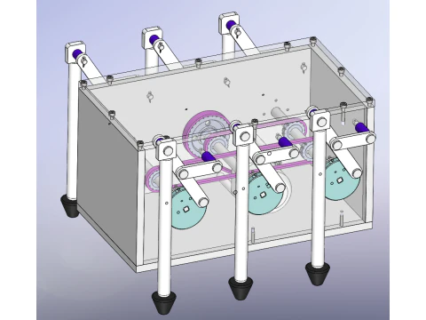 Walking Quadrilateral Robot SolidWorks editable 3D Model