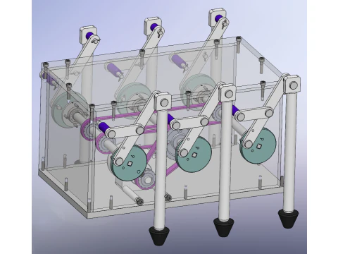 Walking Quadrilateral Robot SolidWorks editable 3D Model