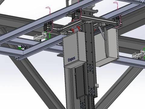 Penyebar rel suspensi SolidWorks Model 3D
