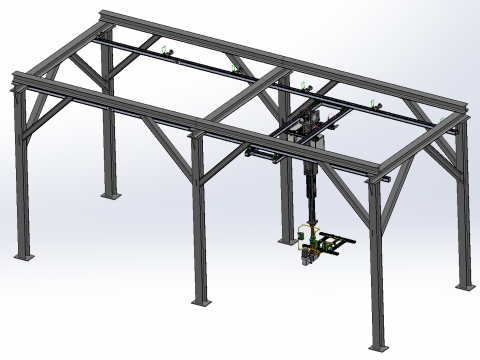 Askı rayı ayırıcı SolidWorks 3D Model