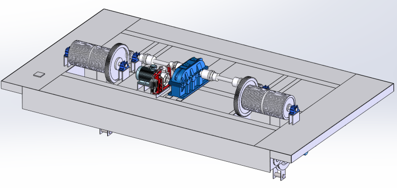 250KN portal vinç arabası SolidWorks düzenlenebilir 3D Model .c4d .max .obj .3ds .fbx .stl .blend 