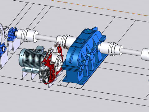 250KN portal vinç arabası SolidWorks düzenlenebilir 3D Model