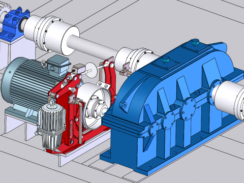 250KN portal vinç arabası SolidWorks düzenlenebilir 3D Model