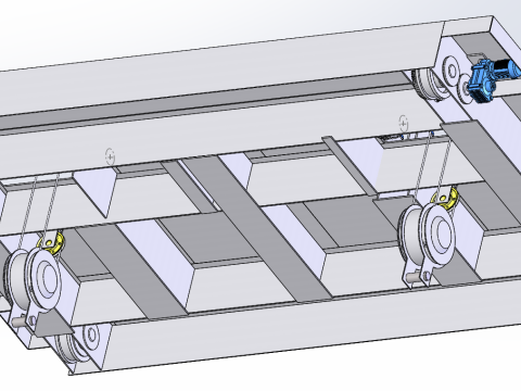 250KN portal vinç arabası SolidWorks düzenlenebilir 3D Model