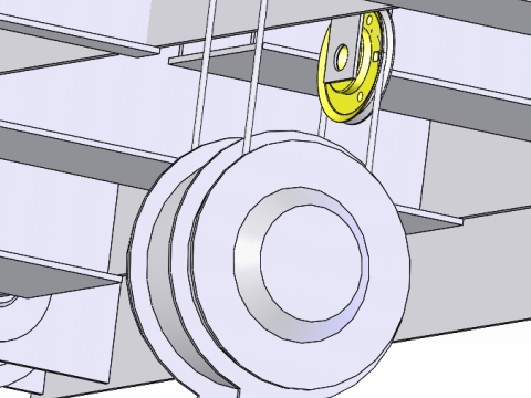 250KN portal vinç arabası SolidWorks düzenlenebilir 3D Model