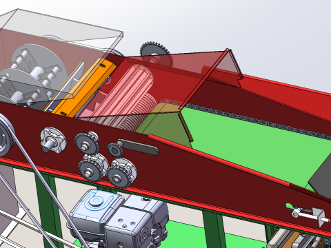 Самоходная гусеничная дробилка соломы SW22, редактируемая 3D Модель