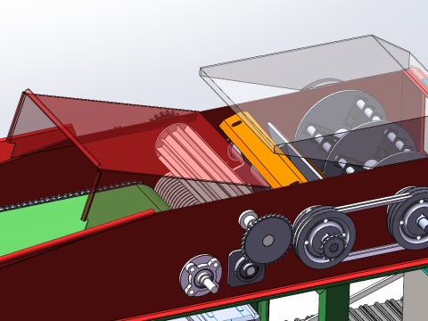 Самоходная гусеничная дробилка соломы SW22, редактируемая 3D Модель