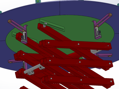 유압 리프트 SolidWorks 편집 가능 3D 모델