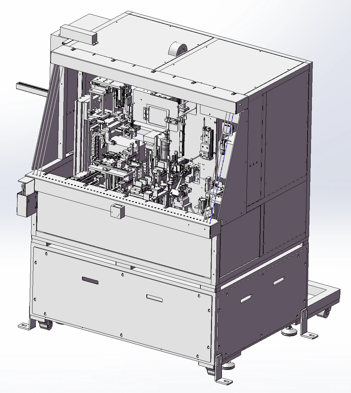 Side airbag assembly machine SolidWorks 3D Model .c4d .max .obj .3ds .fbx .stl .blend 