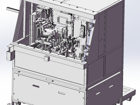 Side airbag assembly machine SolidWorks 3D Model