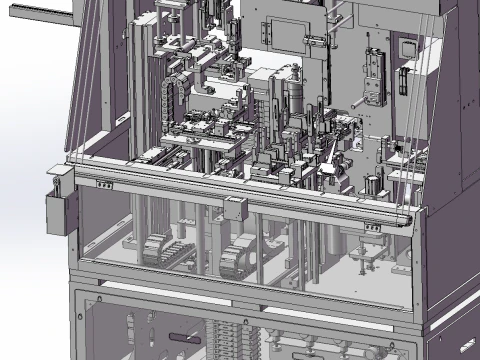 Side airbag assembly machine SolidWorks 3D Model