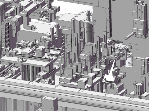 Seitenairbag-Montagemaschine SolidWorks 3D Modell