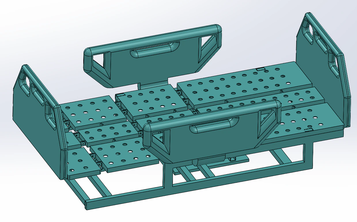 Multifunctional nursing beds SolidWorks editable 3D Model .c4d .max .obj .3ds .fbx .stl .blend 