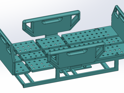 Lits de soins multifonctionnels SolidWorks modifiables Modèle 3D