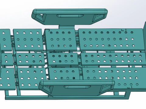 Multifunctional nursing beds SolidWorks editable 3D Model