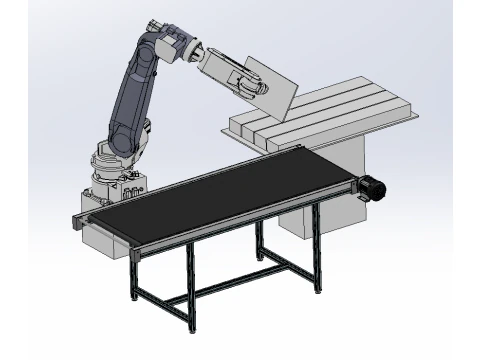 Marble curtain siding processing line 3D Model