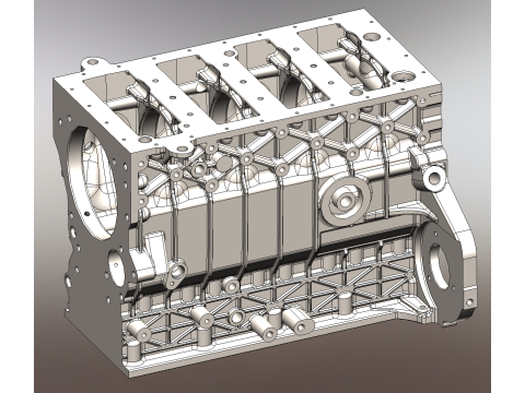 चार-सिलेंडर तेल कक्ष रिसाव का पता लगाने वाला कार्यक्षेत्र 3D मॉडल