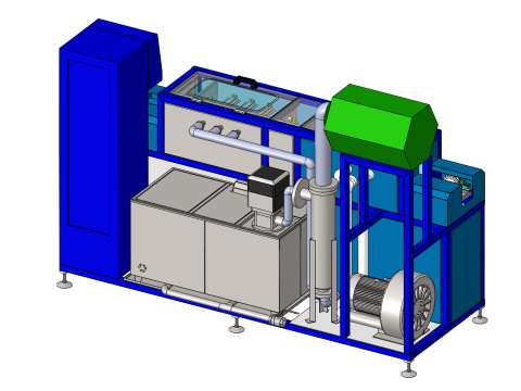 Continuous cleaning machine 3D Model