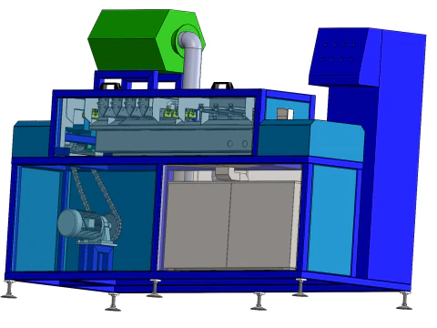 Continuous cleaning machine 3D Model