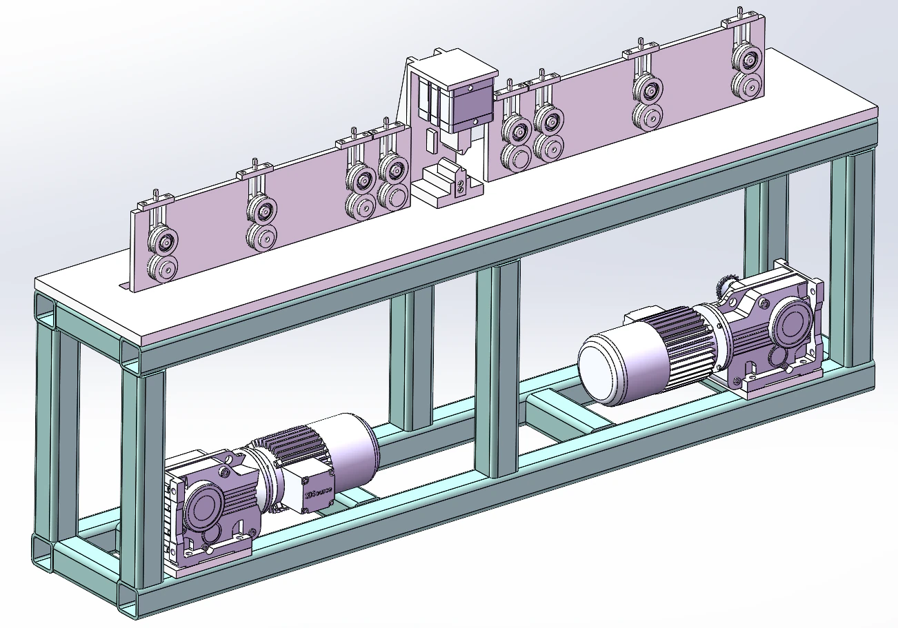 Steel pipe extrusion cutting machine 3D Model .c4d .max .obj .3ds .fbx .stl .blend 