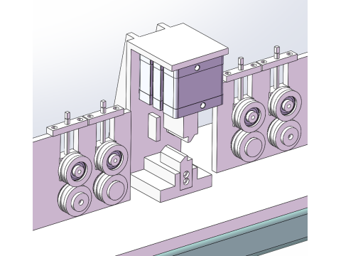 钢管挤压切割机 3D 模型