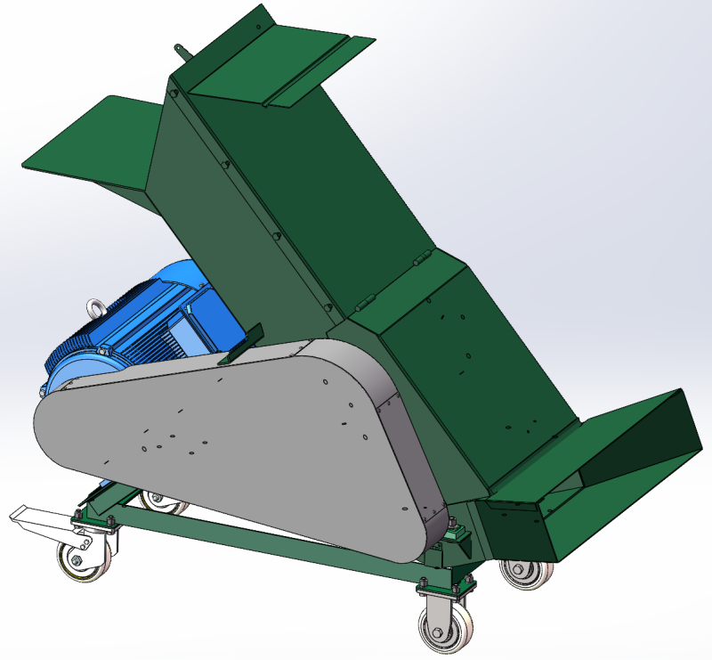 Машина для подрібнення та подачі блоку заморожування водних продуктів 3D Модель .c4d .max .obj .3ds .fbx .stl .blend 