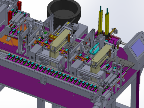 오디오 스피커 자동조립 생산라인 3D 모델