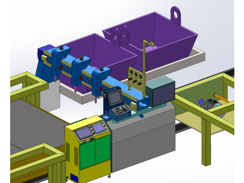 Automatischer Schneidarbeitsplatz 3D Modell
