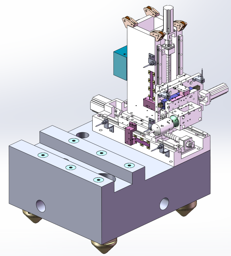 Máquina de medição de engrenagens com eixo linear de três coordenadas Modelo 3D .c4d .max .obj .3ds .fbx .stl .blend