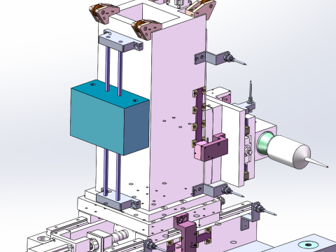 Máquina de medição de engrenagens com eixo linear de três coordenadas Modelo 3D