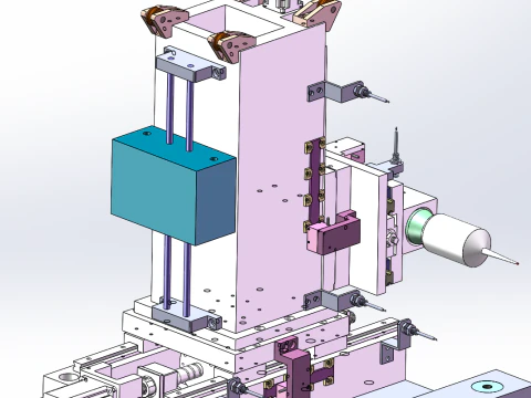 Gear measuring machine three-coordinate linear axis 3D Model