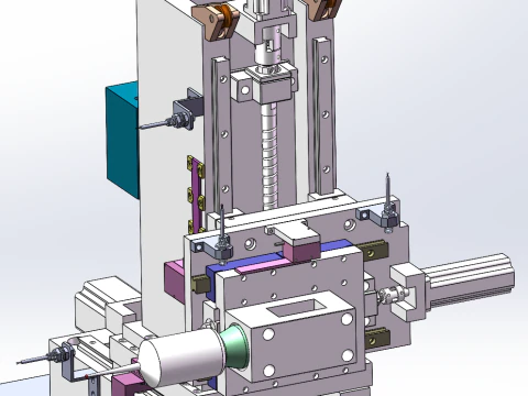 Gear measuring machine three-coordinate linear axis 3D Model