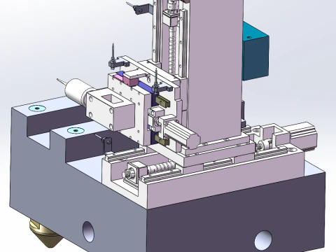 Gear measuring machine three-coordinate linear axis 3D Model