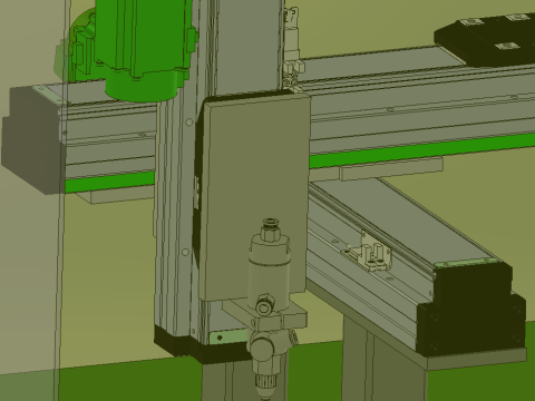 注塑件涂胶工作站 3D 模型