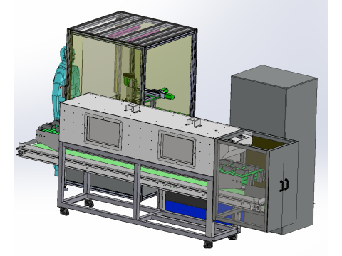 注塑件涂胶工作站 3D 模型