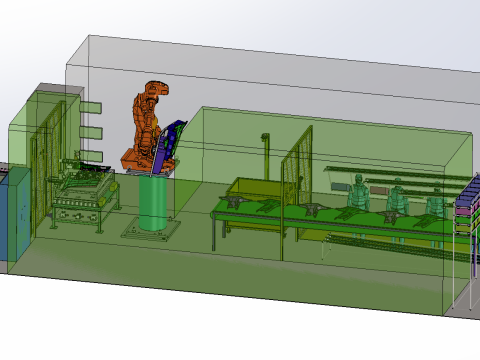 Робоча станція для різання воріт, виготовлених під тиском 3D Модель