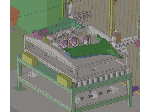 Робоча станція для різання воріт, виготовлених під тиском 3D Модель