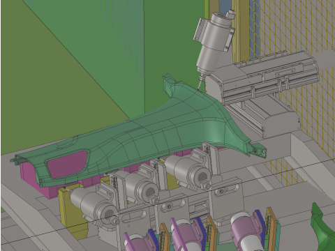 Робоча станція для різання воріт, виготовлених під тиском 3D Модель