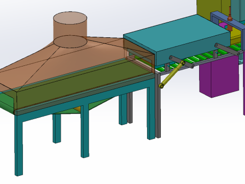 Werkstation voor kartonverwerking 3D Model