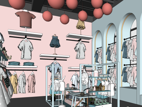 Toko pakaian anak-anak Model 3D