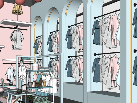 Loja de roupas infantis Modelo 3D